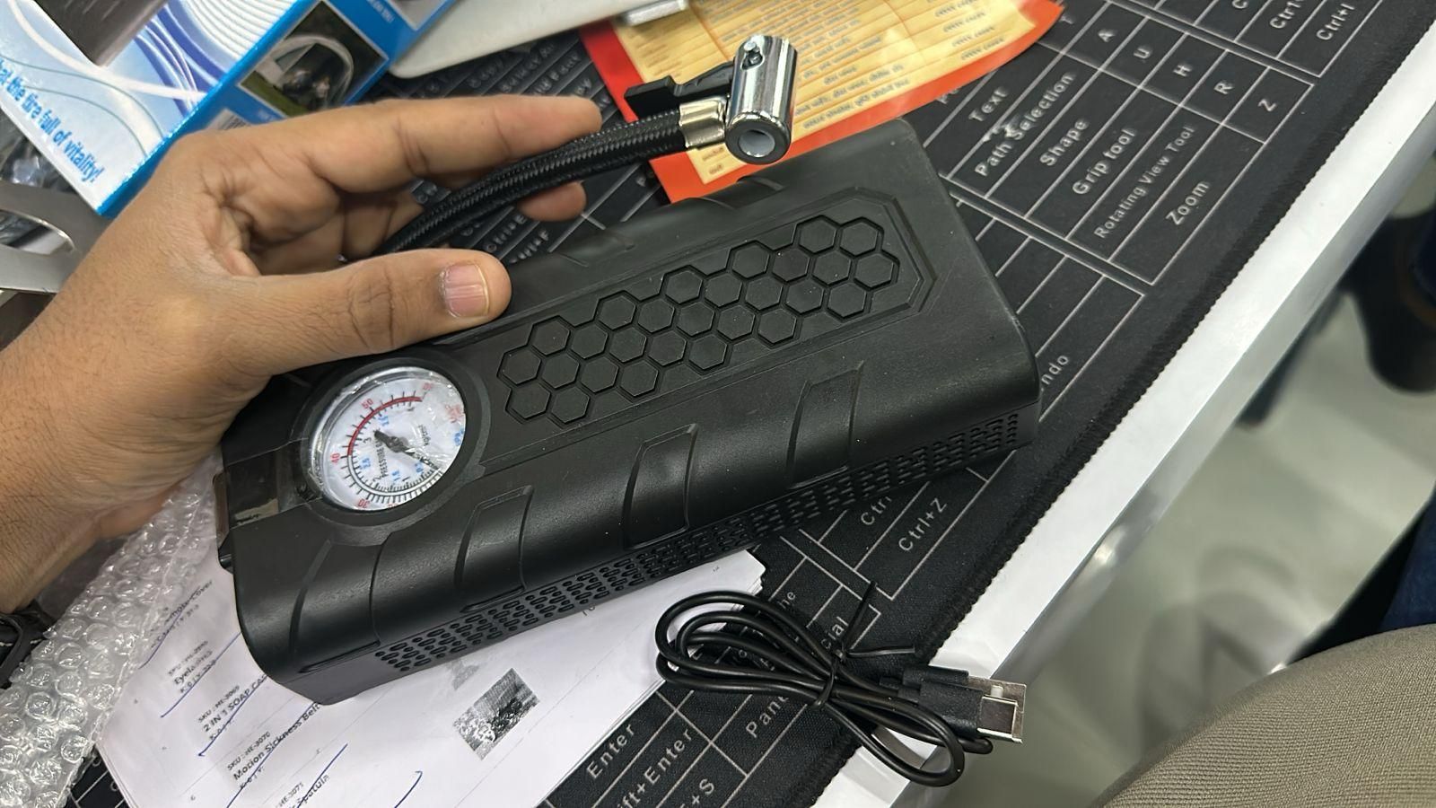Portable 4-in-1 Air Compressor Tire Inflator